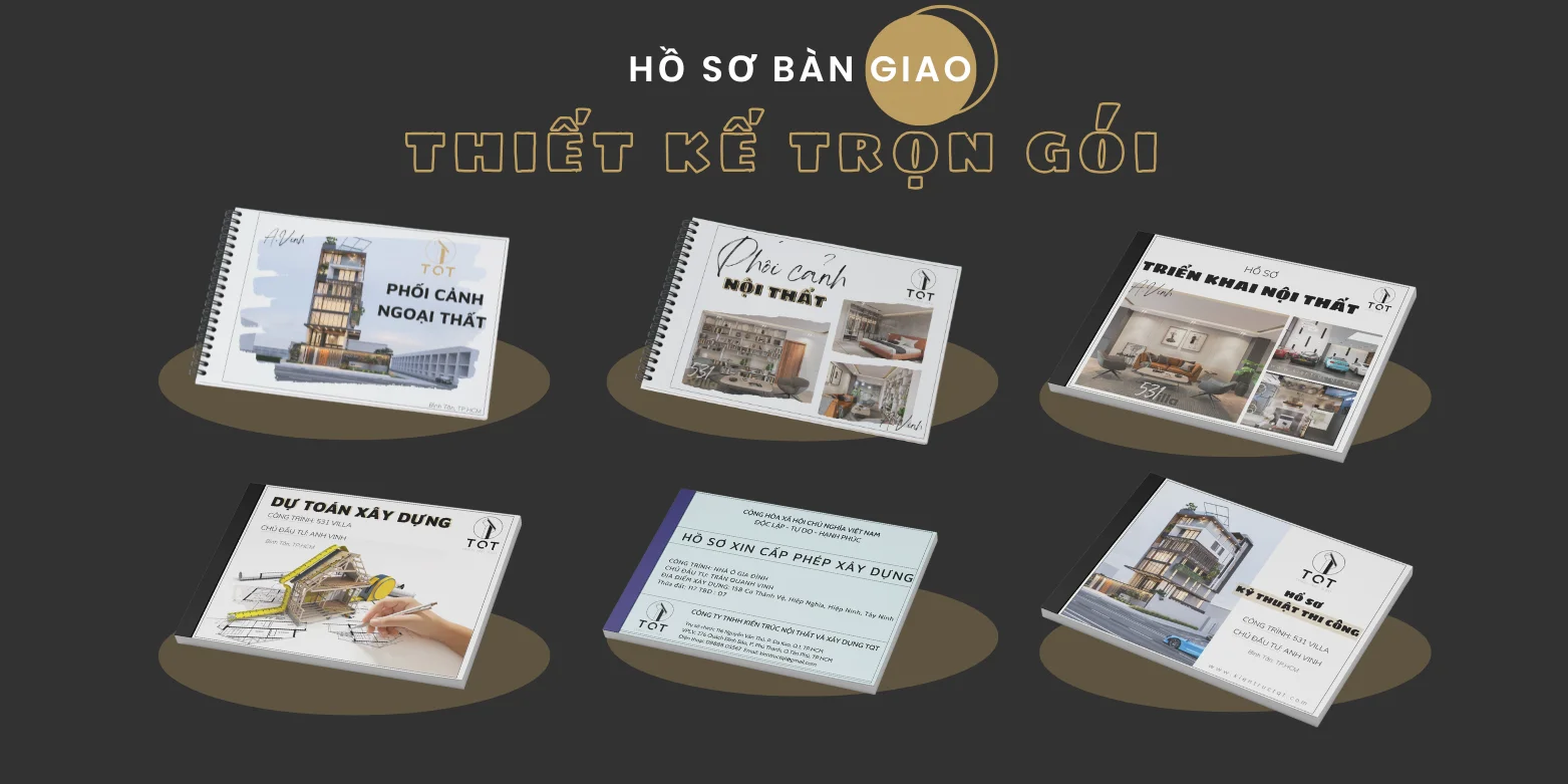 Kiến trúc TQT chuyên thiết kế kiến trúc nội thất và xây nhà trọn gói cho các công trình nhà phố, biệt thự