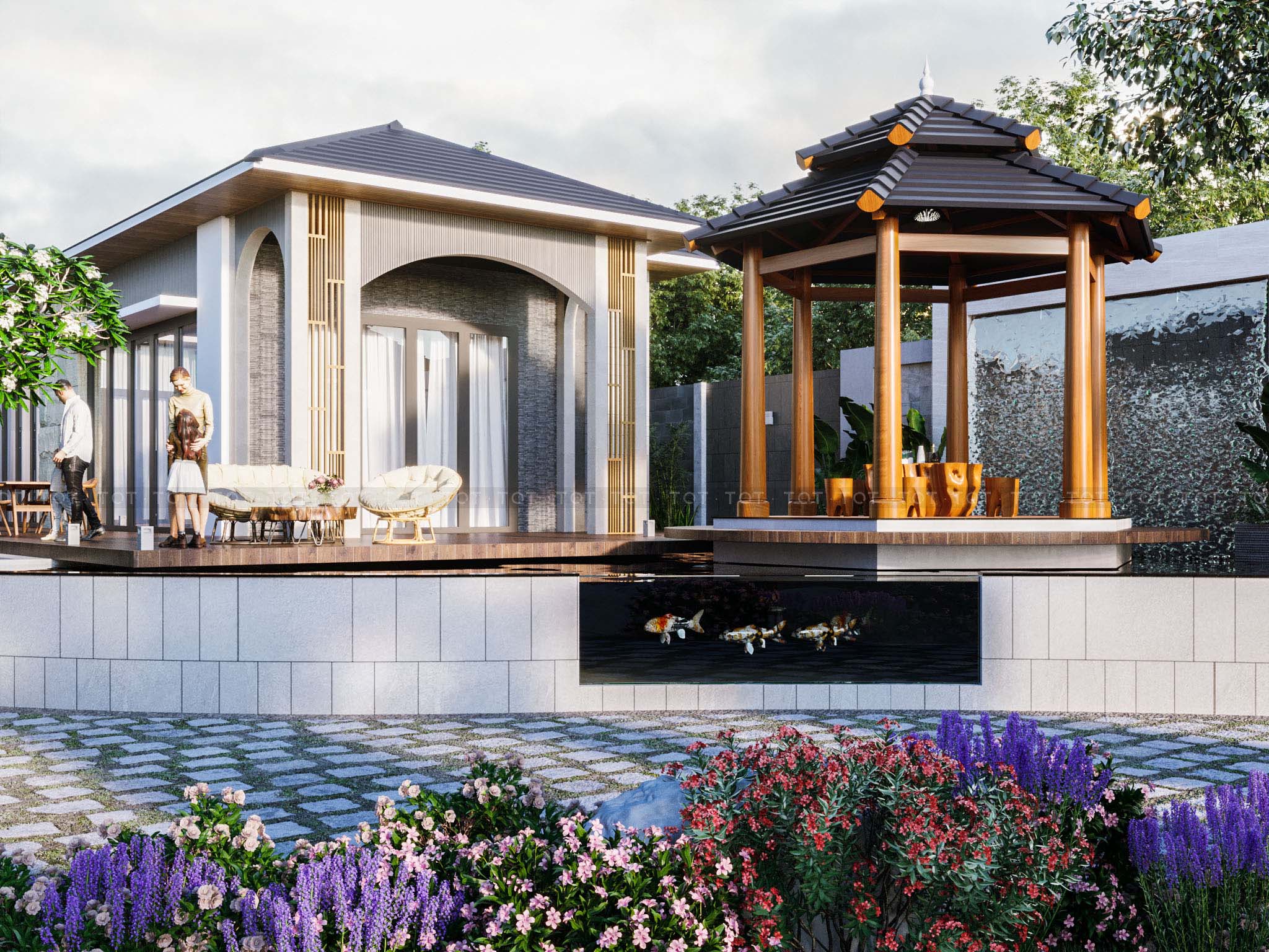 Kiến trúc TQT chuyên thiết kế kiến trúc nội thất và xây nhà trọn gói cho các công trình nhà phố, biệt thự