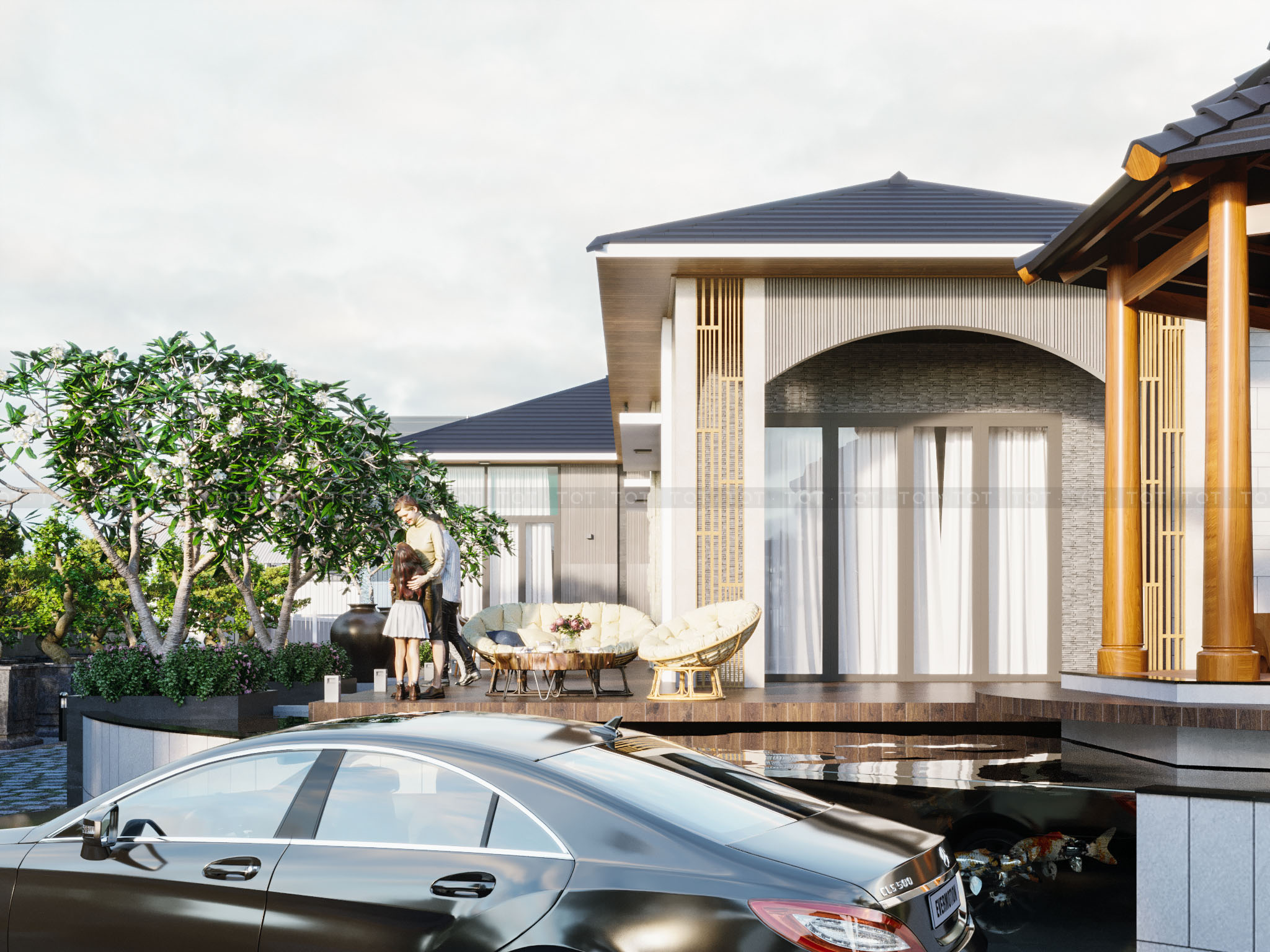 Kiến trúc TQT chuyên thiết kế kiến trúc nội thất và xây nhà trọn gói cho các công trình nhà phố, biệt thự
