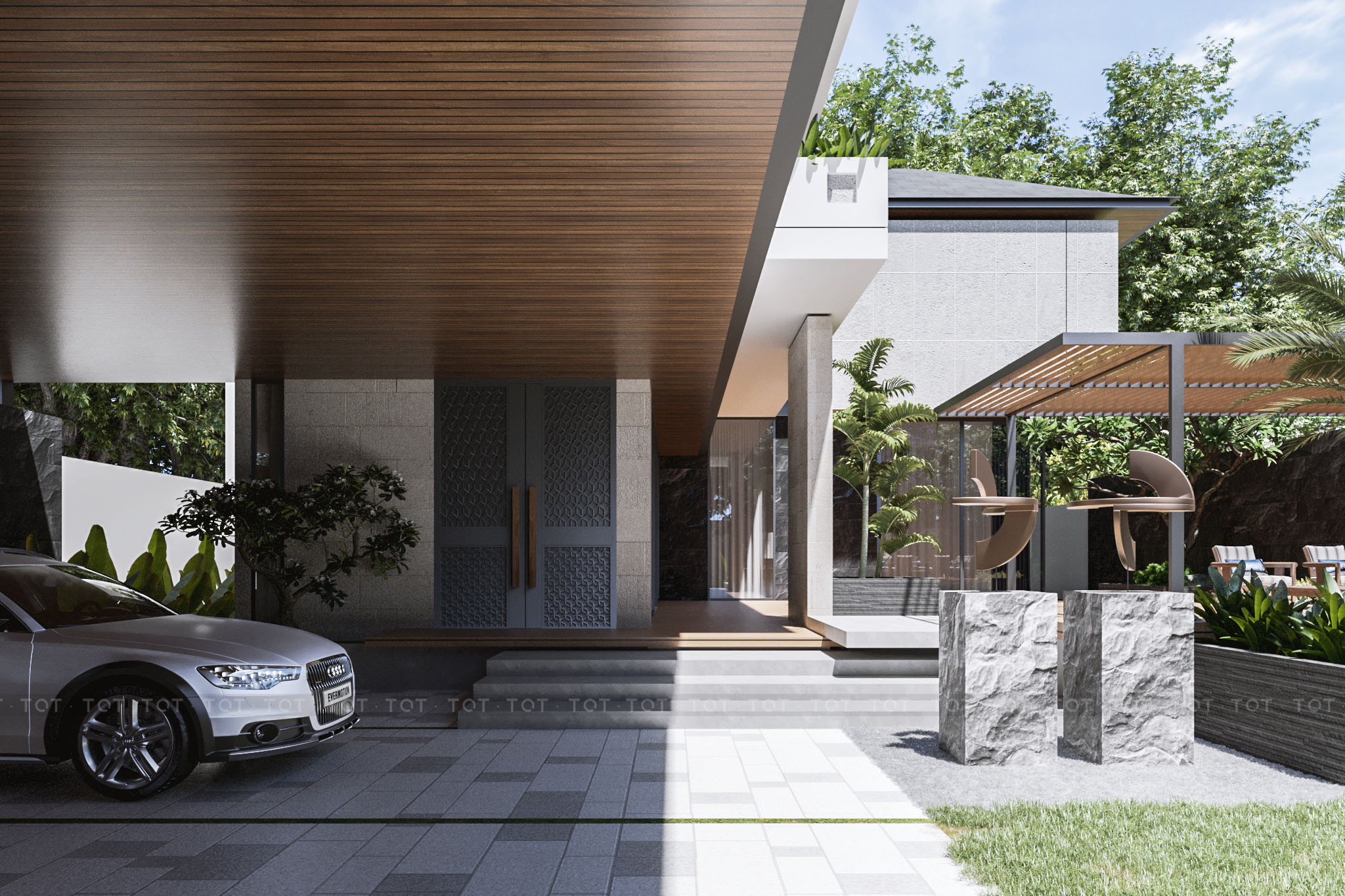 Kiến trúc TQT chuyên thiết kế kiến trúc nội thất và xây nhà trọn gói cho các công trình nhà phố, biệt thự