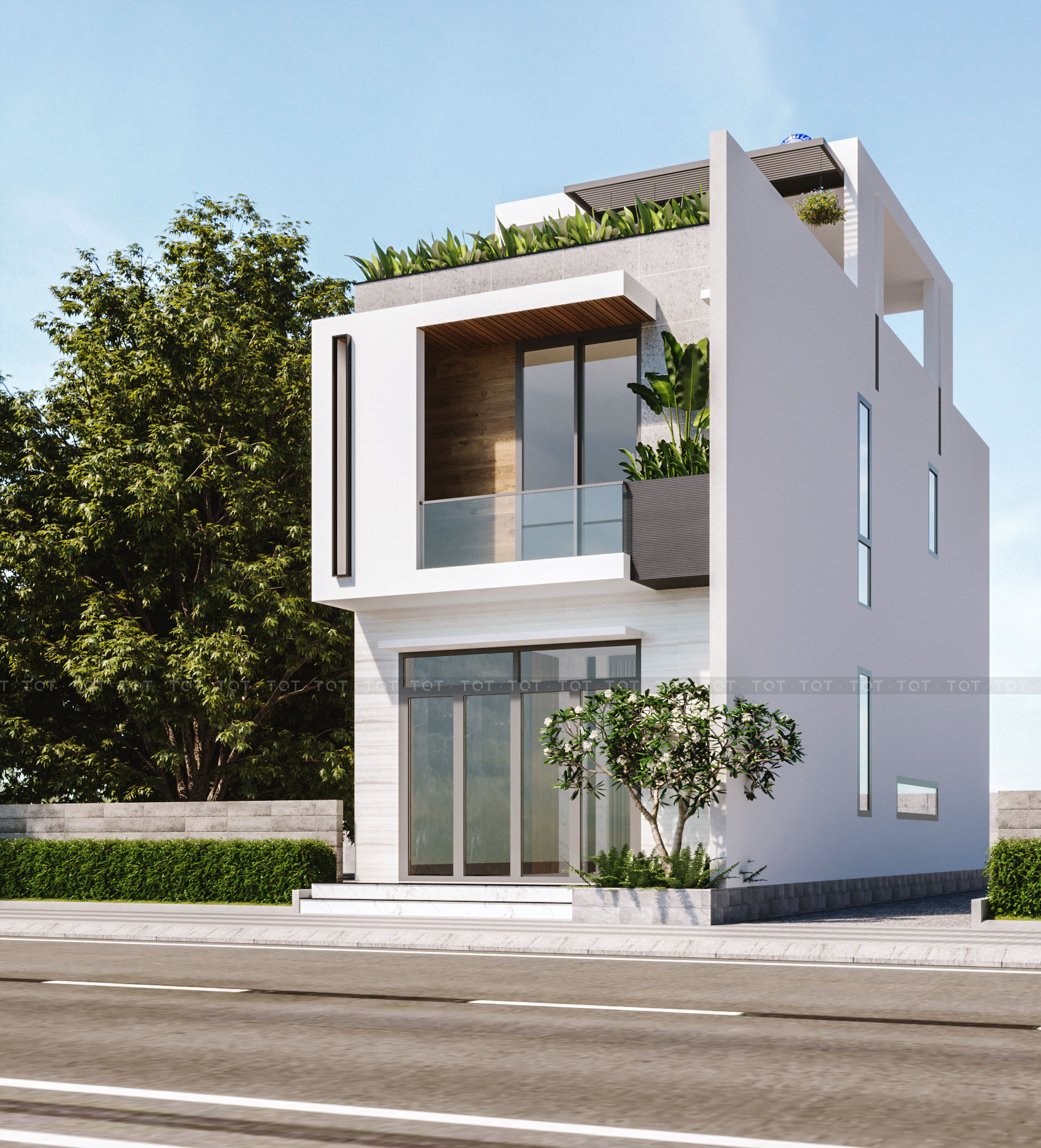 Kiến trúc TQT chuyên thiết kế kiến trúc nội thất và xây nhà trọn gói cho các công trình nhà phố, biệt thự