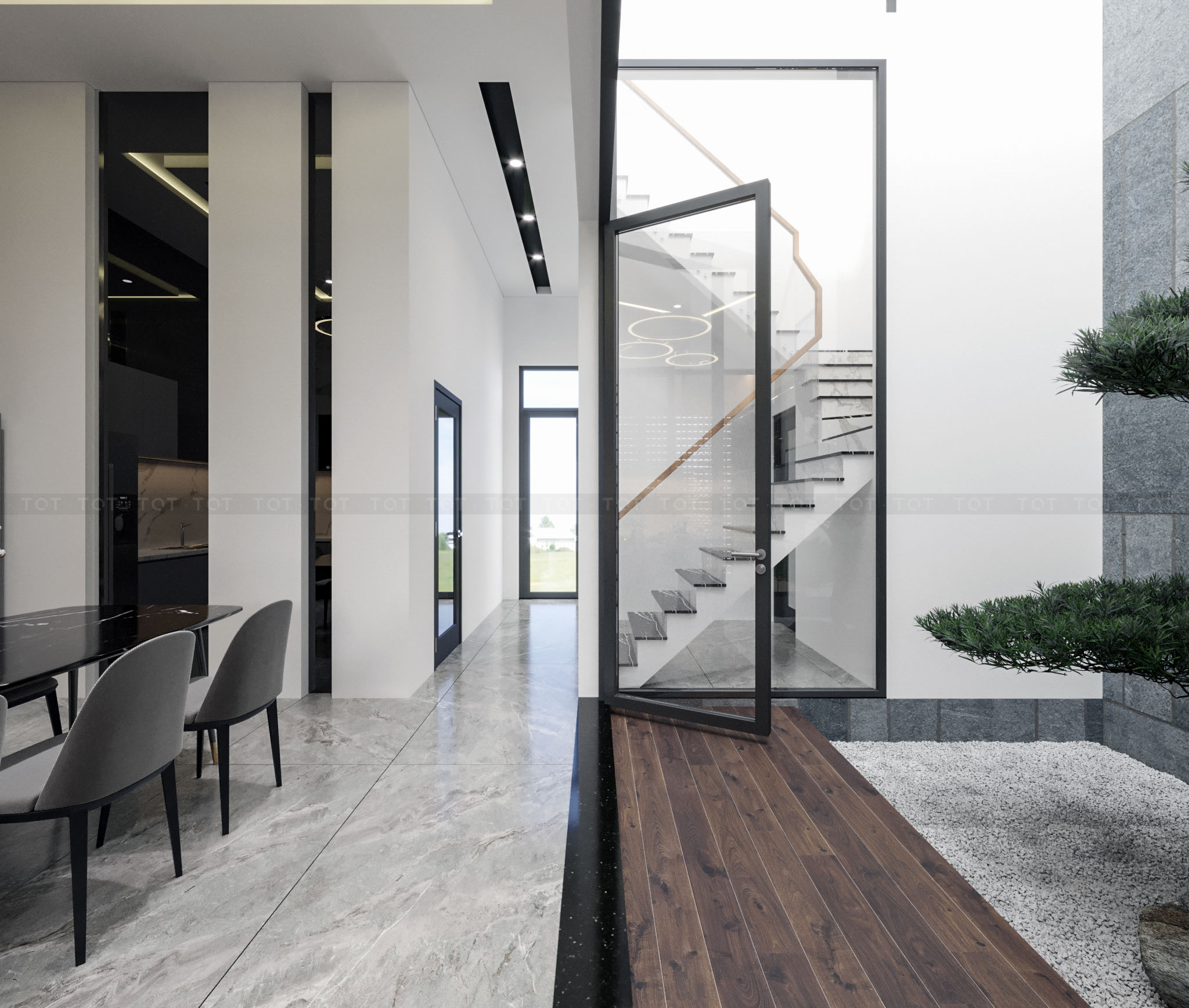 Kiến trúc TQT chuyên thiết kế kiến trúc nội thất và xây nhà trọn gói cho các công trình nhà phố, biệt thự