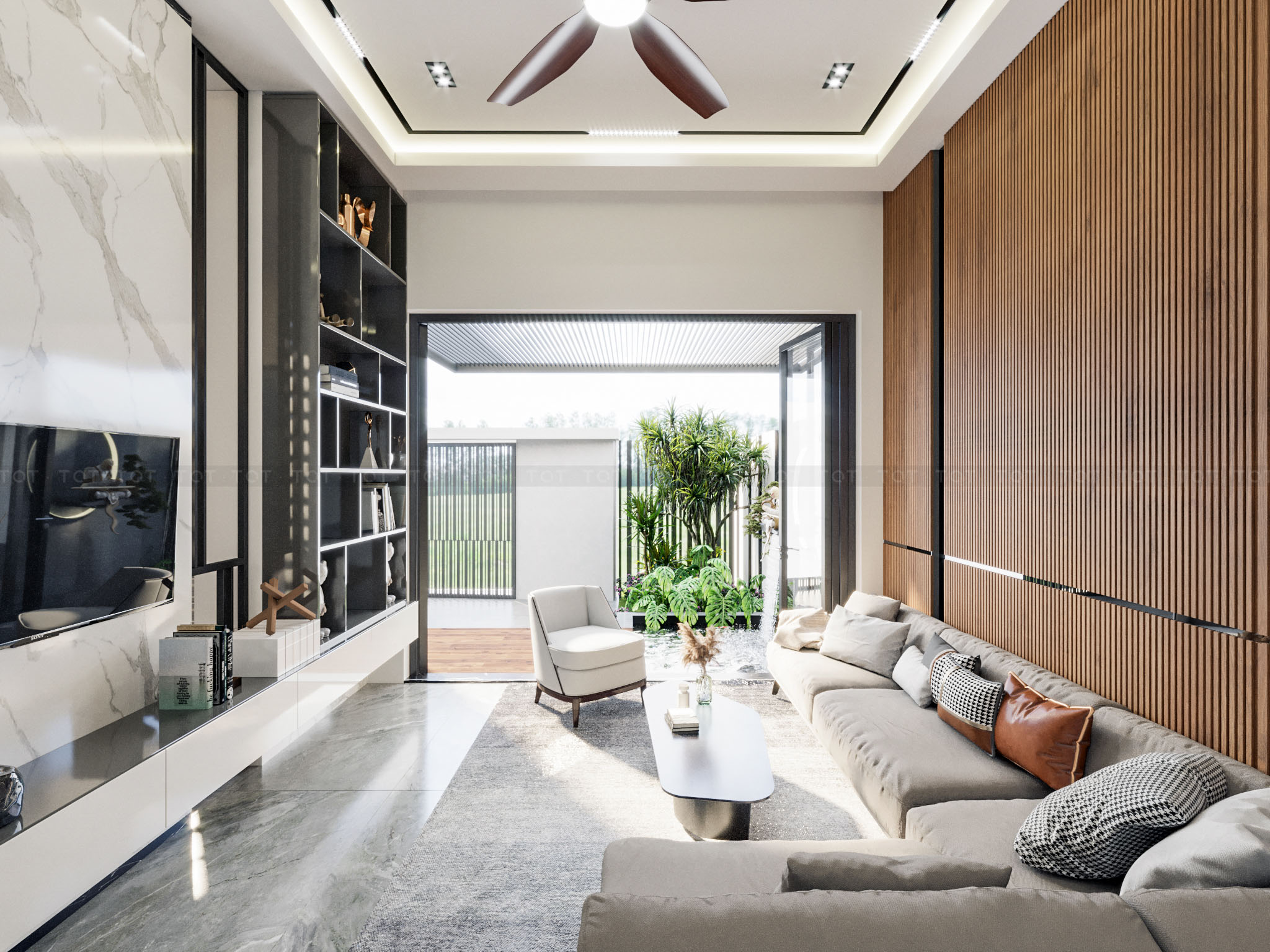 Kiến trúc TQT chuyên thiết kế kiến trúc nội thất và xây nhà trọn gói cho các công trình nhà phố, biệt thự