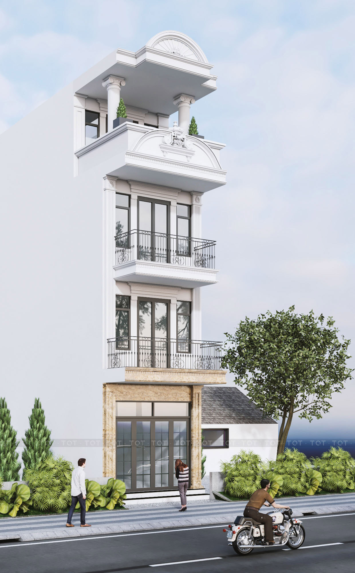 Kiến trúc TQT chuyên thiết kế kiến trúc nội thất và xây nhà trọn gói cho các công trình nhà phố, biệt thự
