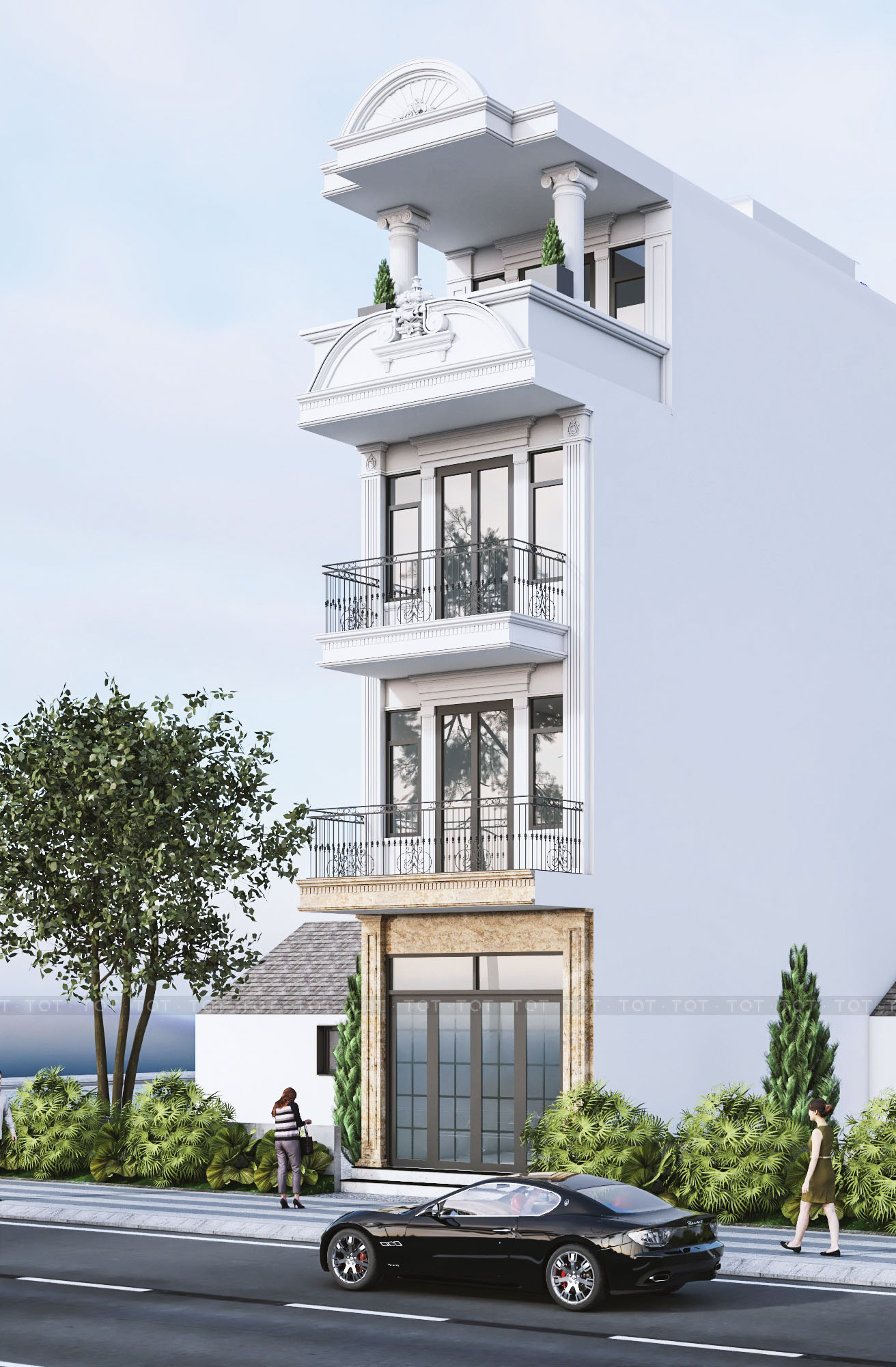 Kiến trúc TQT chuyên thiết kế kiến trúc nội thất và xây nhà trọn gói cho các công trình nhà phố, biệt thự