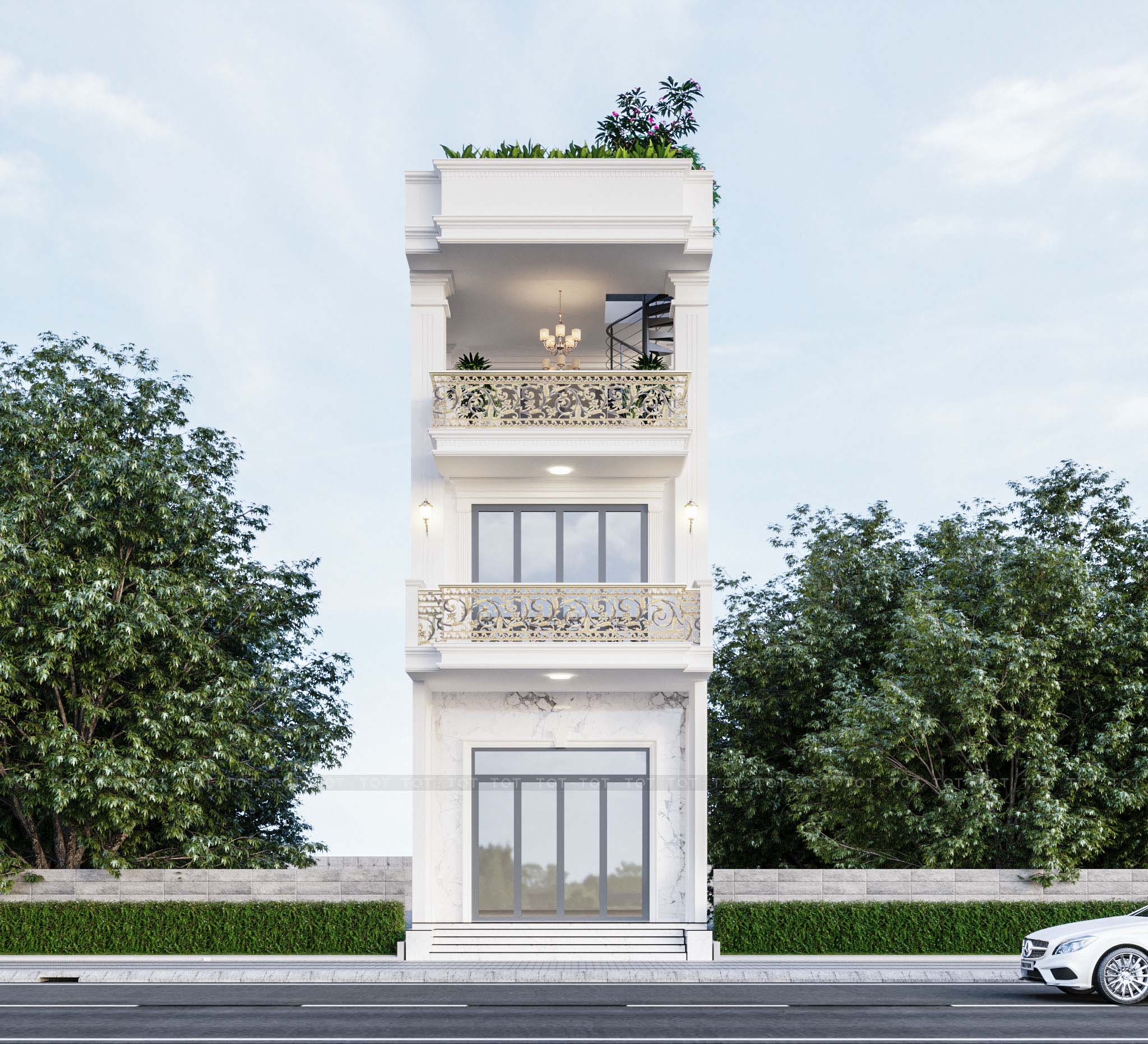 Kiến trúc TQT chuyên thiết kế kiến trúc nội thất và xây nhà trọn gói cho các công trình nhà phố, biệt thự