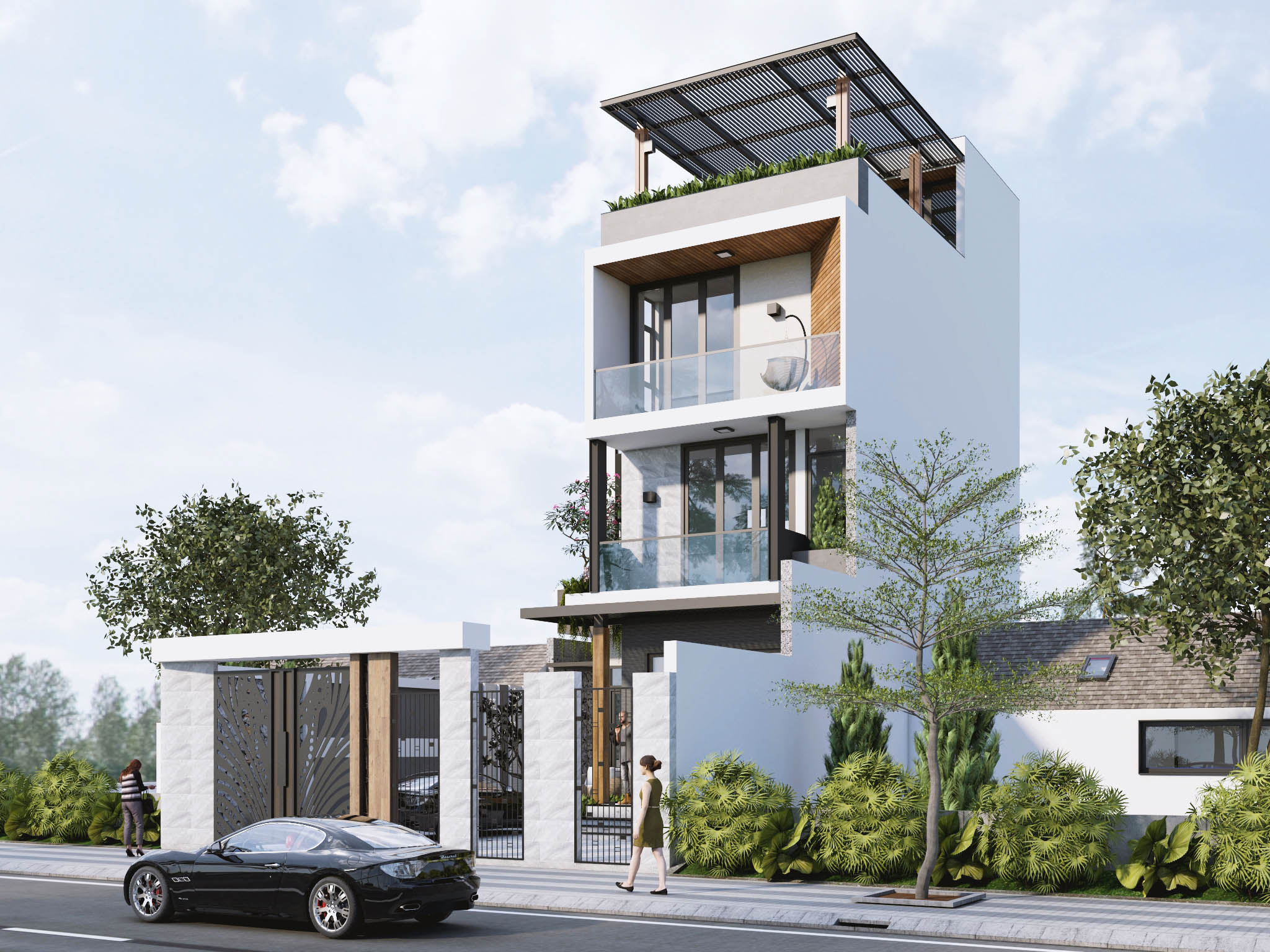 Kiến trúc TQT chuyên thiết kế kiến trúc nội thất và xây nhà trọn gói cho các công trình nhà phố, biệt thự