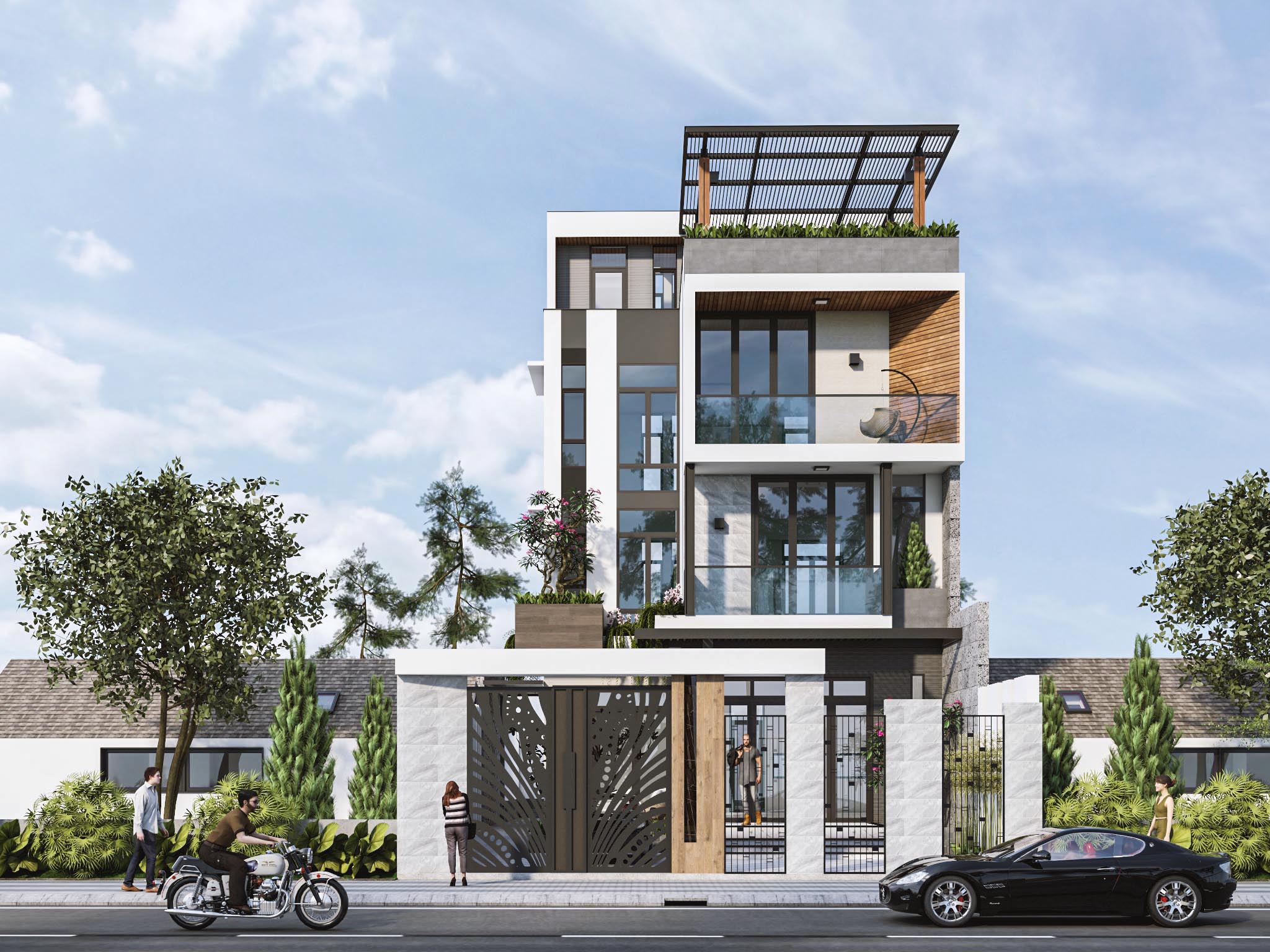 Kiến trúc TQT chuyên thiết kế kiến trúc nội thất và xây nhà trọn gói cho các công trình nhà phố, biệt thự