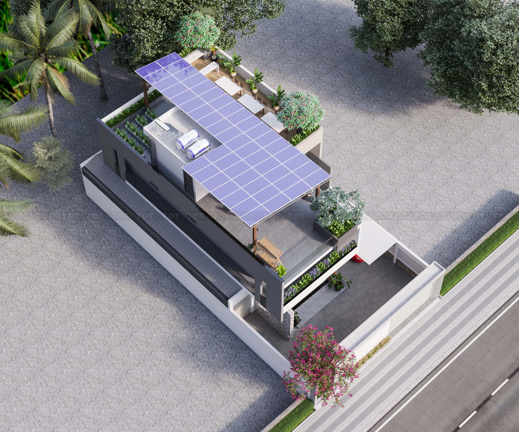 Kiến trúc TQT chuyên thiết kế kiến trúc nội thất và xây nhà trọn gói cho các công trình nhà phố, biệt thự