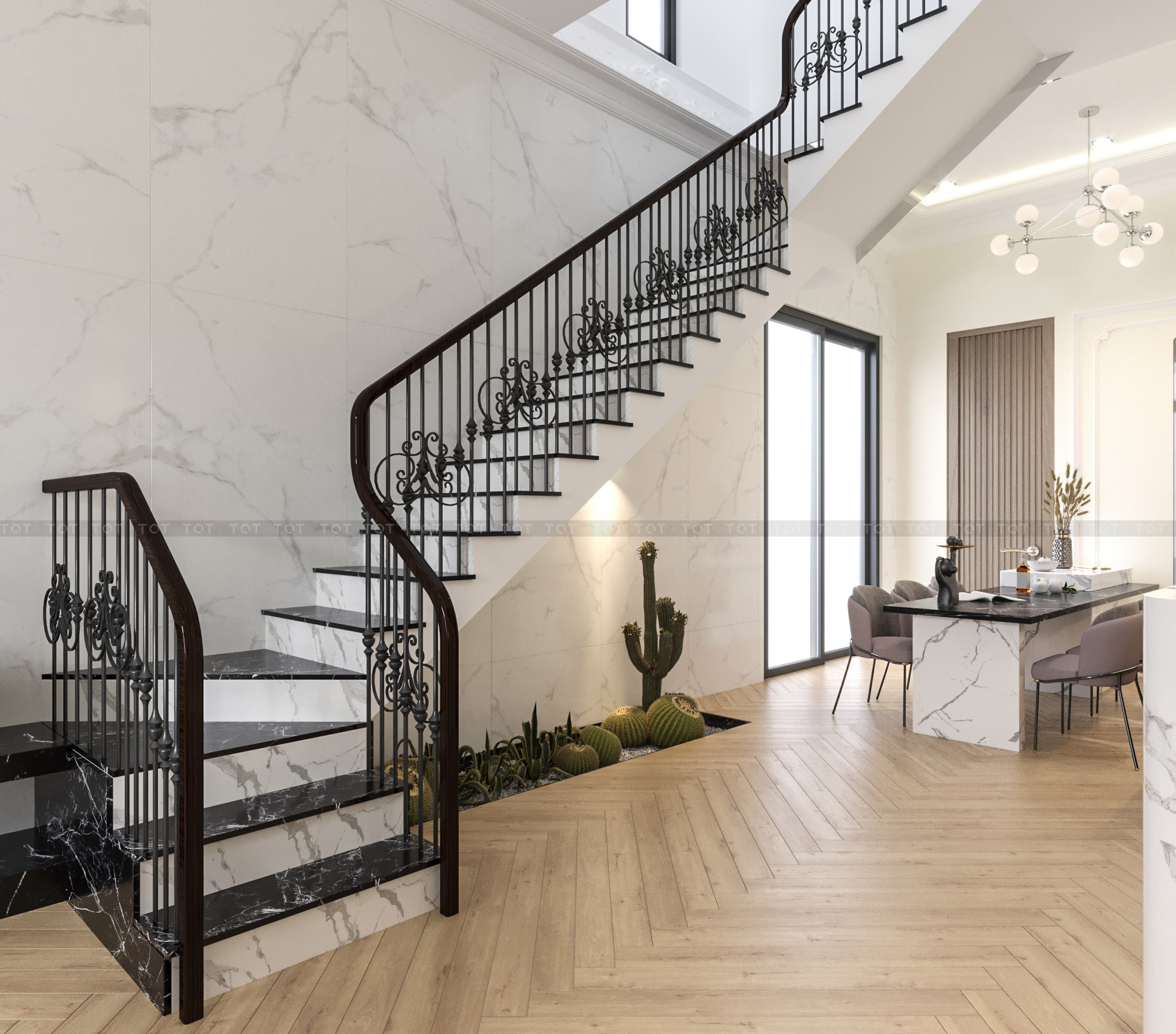 Kiến trúc TQT chuyên thiết kế kiến trúc nội thất và xây nhà trọn gói cho các công trình nhà phố, biệt thự