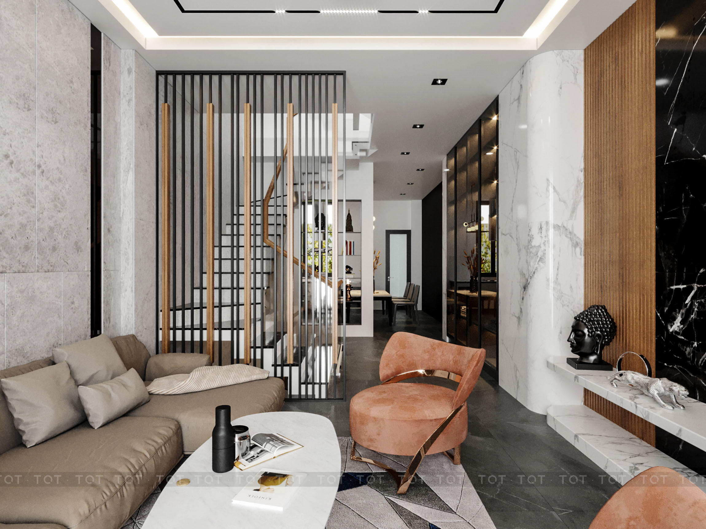 Kiến trúc TQT chuyên thiết kế kiến trúc nội thất và xây nhà trọn gói cho các công trình nhà phố, biệt thự