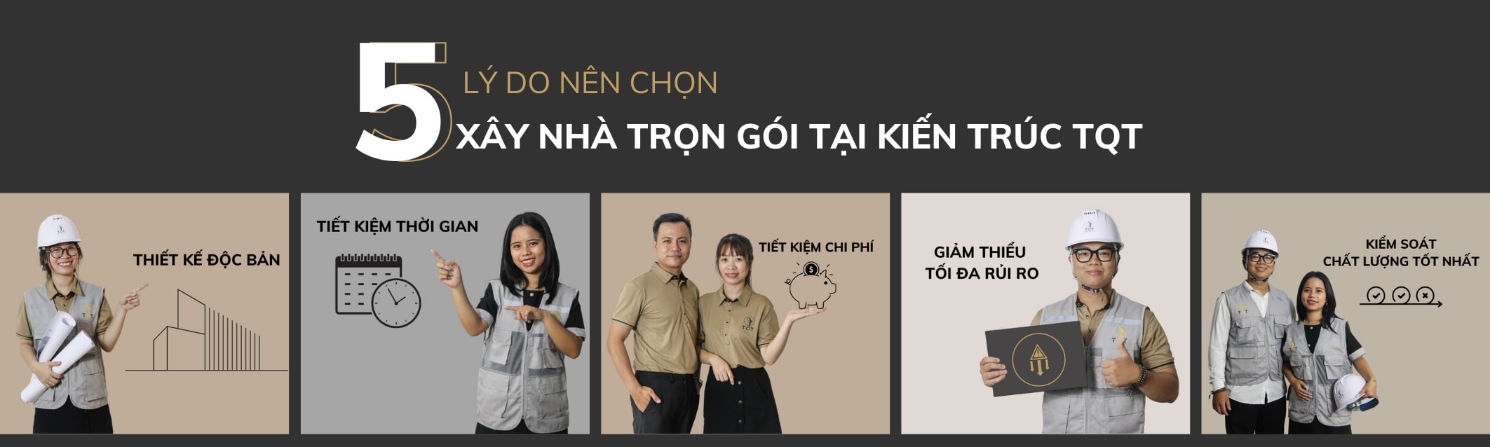 Kiến trúc TQT chuyên thiết kế kiến trúc nội thất và xây nhà trọn gói cho các công trình nhà phố, biệt thự